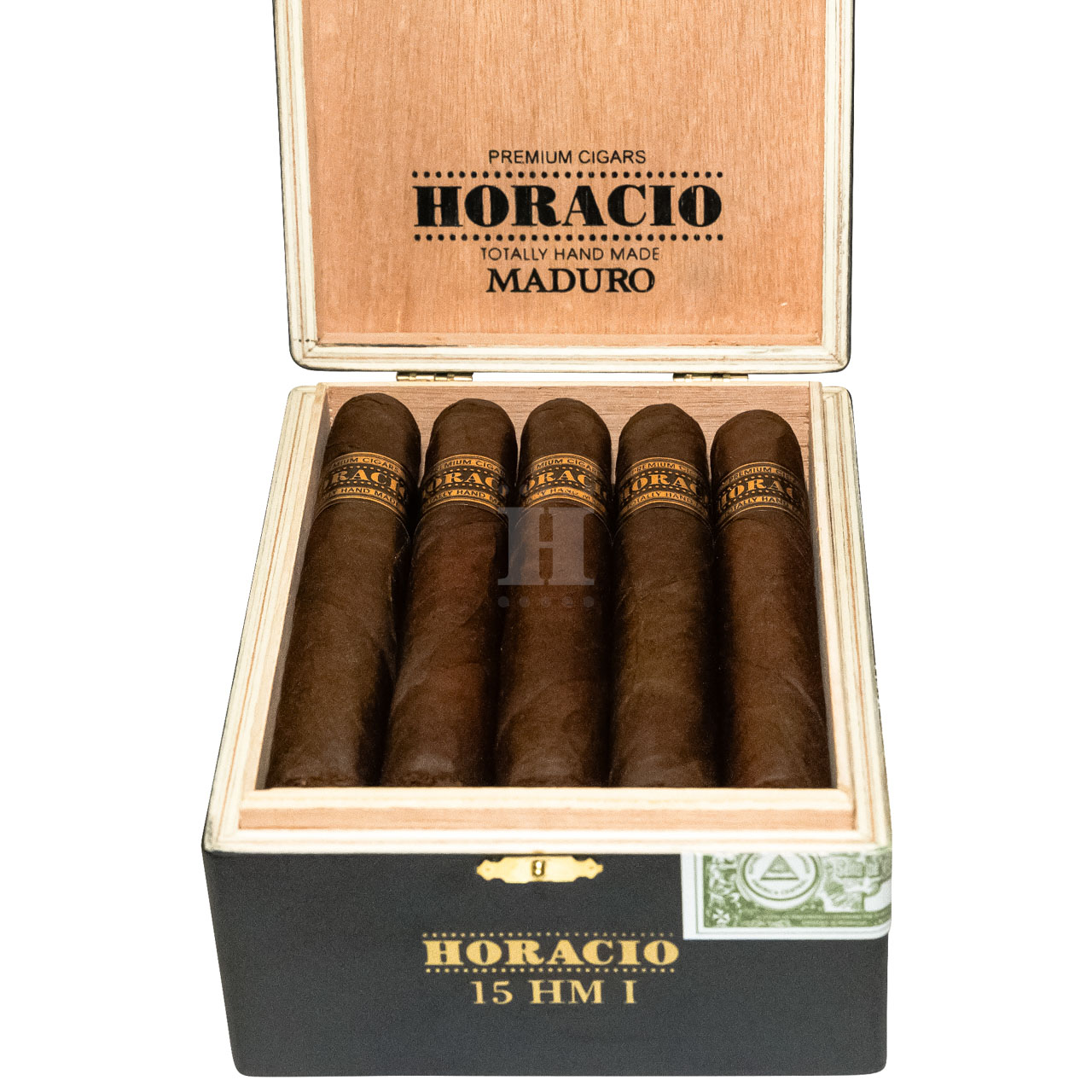 Horacio HMI Maduro series box open front close-up